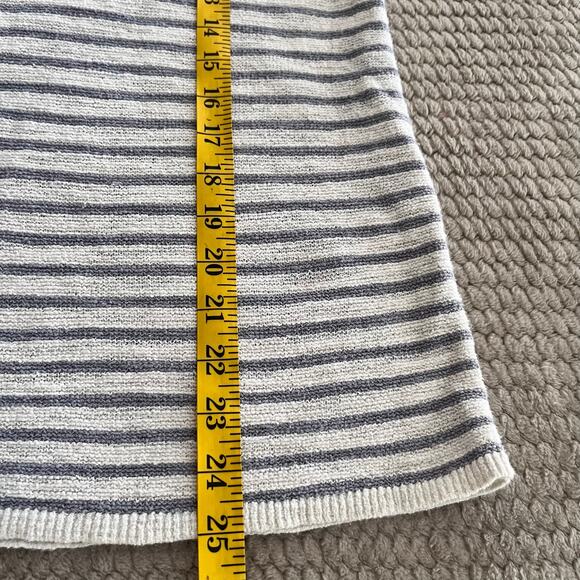 Loft Womens Stripped Blouse 3/4 Sleeve Sweatshirt V Neck Pullover Blouse Size M - Picture 6 of 6